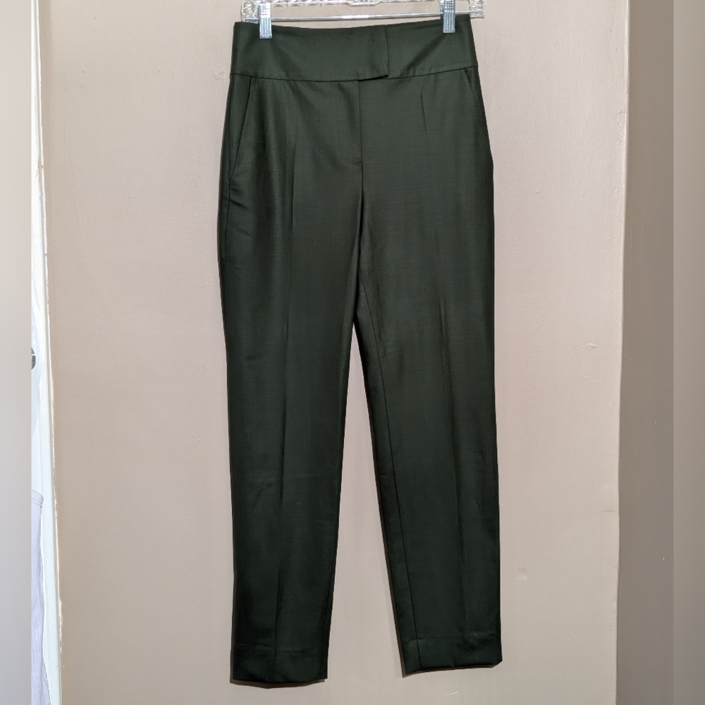 COS Cropped Trousers Wool, Size:4, Color:Green